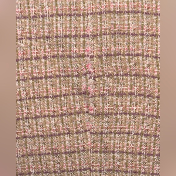 Pastel Pink Plaid Women's Jacket by Wetseal *flaw on the back of jacket - Picture 3 of 3